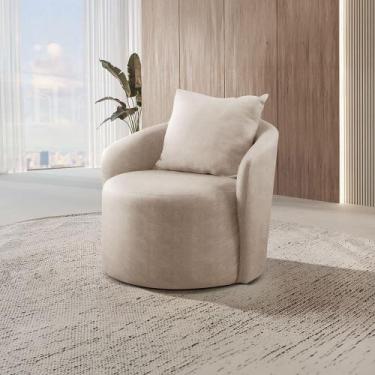 Imagem de Poltrona Decorativa para Sala de Estar Redonda Califórnia - Zurc Decor