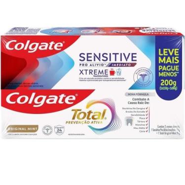 Imagem de Kit Creme Dental Colgate Sensitive Pró Alivio Xtreme 110g + Total Prev