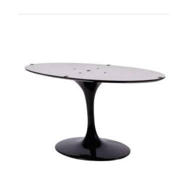 Imagem de Base de Mesa de Jantar Oval Tampo 100x70 Cm até 137x90 Preto - PERSONA