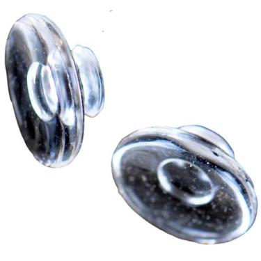 Imagem de 02 Pares Plaqueta Armação Óculos Metal Sem Aro Nariz três peças flutua