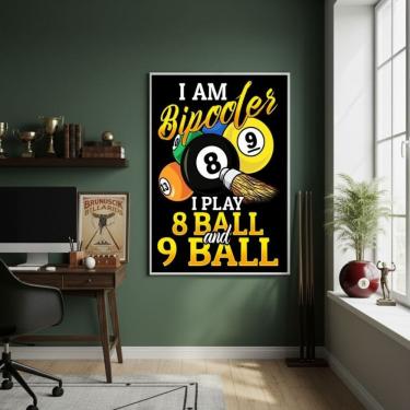 Imagem de Quadro Decorativo Amante De Sinuca-70x50cm Mold Preta