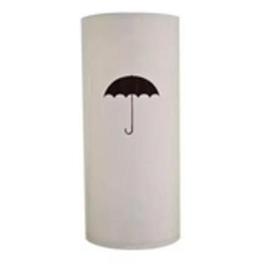 Imagem de Porta Guarda Chuva 22 Litros Plástico Com Adesivo - JSN, Branco