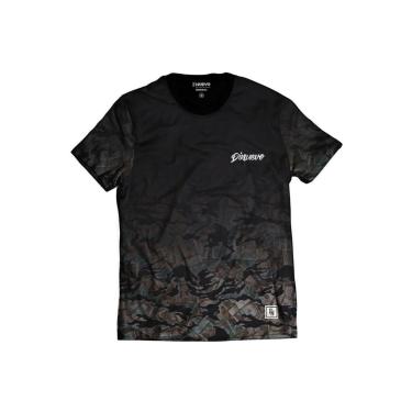 Imagem de Camiseta Swag Degradê Preta Thug Nine Street Wear Cinza-Masculino