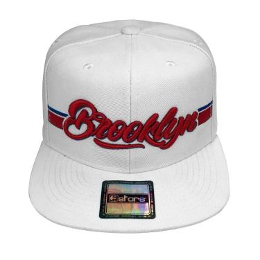 Imagem de Boné Brooklyn White Aba Reta Branco Snapback Est-495 E-stars-Masculino