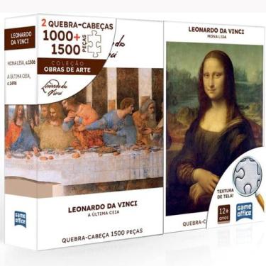 Imagem de Quebra Cabeça Leonardo da Vinci Monalisa A Ultima Ceia 1500 - Toyster
