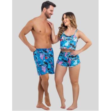 Imagem de Kit Pijama Casal Mozão Pijama Ondinha Casal Namorados - Aunika Moda In
