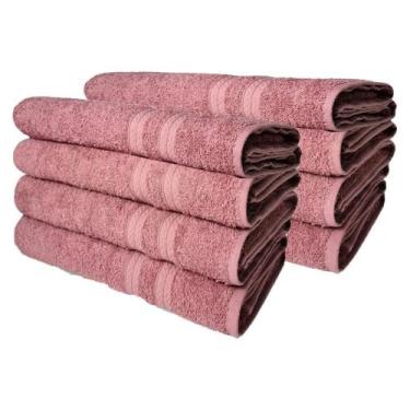 Imagem de Kit 8 Toalhas De Banho Itália Soft 100% Algodão 430g-m 80x150cm - Rosê