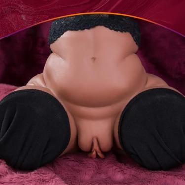 Imagem de Bonecas sexuais realistas de 4,8 kg, BBW - Buceta de bolso com vagina realista atualizada e anal apertado, boneca sexual para homens Buceta falsa para masturbação masculina Masturbador de bunda