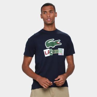 Imagem de Camiseta Lacoste Casual Masculina, Marinho, M
