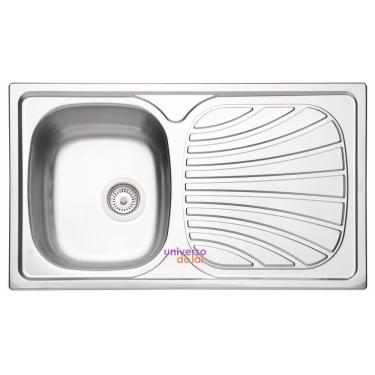 Imagem de Cuba de Sobrepor Alpha 34 R Retangular de Instalação Aço Inox com Escorredor Inox Tramo...