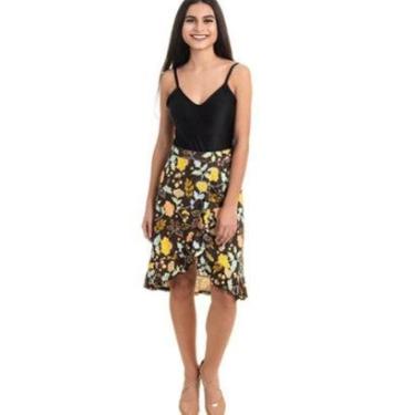 Imagem de Saia Midi Transpassada Malha Estampada  Babados - Serena-Feminino