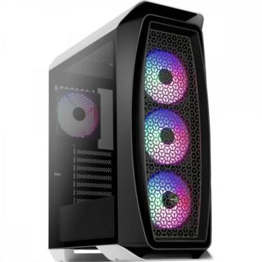 Imagem de Gabinete Gamer Aero One Frost Mid Tower ATX Micro-ATX Mini-ITX em Plástico ABS e Vidro Temperado com 4 Fans RGB Branco