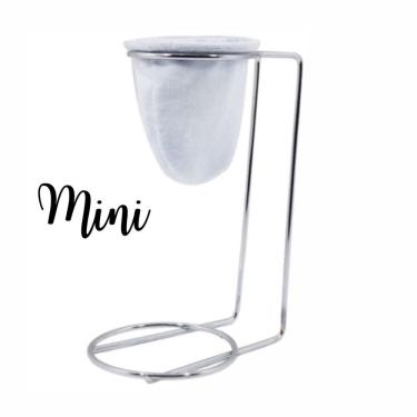 Imagem de Mini Coador de Café de Pano Individual Chá Suporte Mariquinha Dose Algodão Compacto Branco OEM