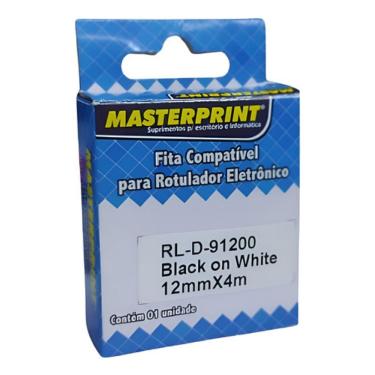 Imagem de Fita Rotuladora Branca 91200 (10un) - 12mmx4m - Masterprint Branco