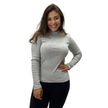 Imagem de Blusa Hering Canelada Básica Manga Longa Gola Alta-Feminino