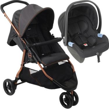 Imagem de Carrinho de Bebe com Bebe Conforto Burigotto CR3 22 Gray Cobre