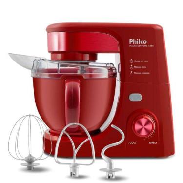 Imagem de Batedeira Planetária 4,5 Litros 700W Vermelha - PHP500V Turbo Philco, 