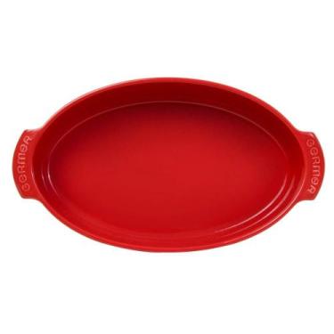 Imagem de Travessa Refratária Oval G 39 cm Vermelha 2,9 L Porcelana - Germer Por