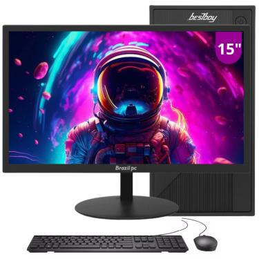 Imagem de Computador Pc Cpu Completo Intel Core I3 4gb Ssd 128 Gb Monitor 15" - Windows 10 T...