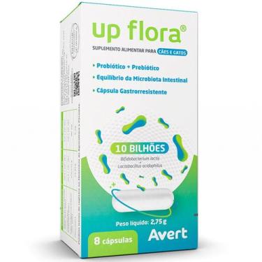 Imagem de Suplemento Alimentar Avert Up Flora para Cães e Gatos - 8 Capsulas