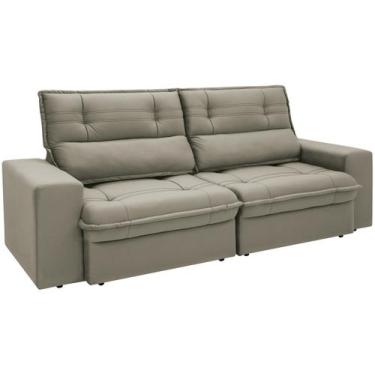 Imagem de Sofá 3 Lugares Retrátil Reclinável Suede Palatino Linoforte, Capuccino