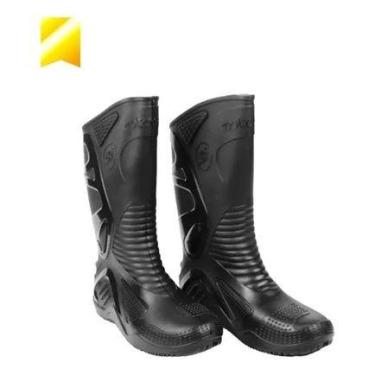 Imagem de Bota Galocha De Moto Pvc Impermeável Motociclista Motoboy Bracol Motos