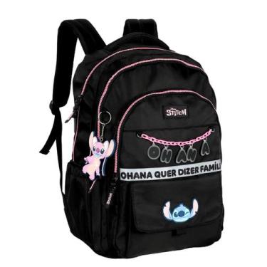 Imagem de Mochila Escolar de Costas Juvenil Menina Lilo Stitch Ohana - Maxlog, P
