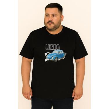 Imagem de Camiseta Plus Size Thoux 100% Algodão  Estampa Lenda Fusca  Masculina,