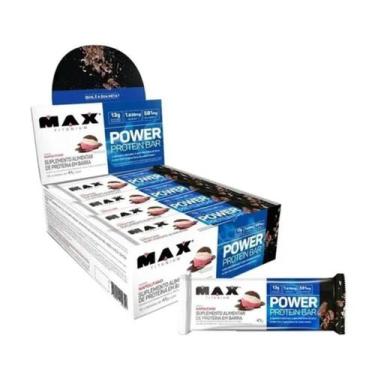 Imagem de Caixa 12 Barras Power Protein Max Titanium 41g 13G Proteína, Napolitan