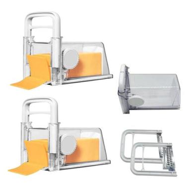 Imagem de Fatiador Ralador Cortador de Presunto Queijo 4 em 1 Kit 2 Uni Manual L