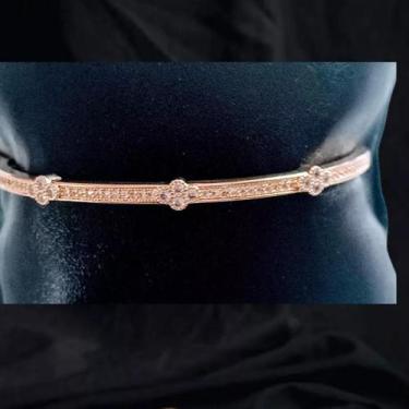Imagem de Bracelete banhado em ouro 18 k com  pedras de zircônia e detalhes com 