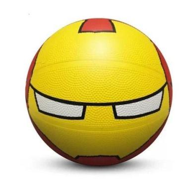 Imagem de Bola de basquete homem de ferro colecao rostos borracha tam3 marvel - 