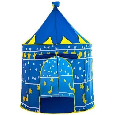 Imagem de Barraca Infantil Castelo 135x105cm Toca Dobrável Cabana - DDG, Azul