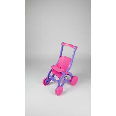 Imagem de Carrinho de Boneca Infantil Rosa e Roxo Brinquedo - Brinquemix