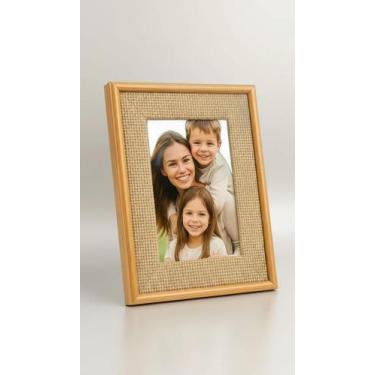 Imagem de Porta Retrato 10x15 Metal Juta Mesa - Congratulations Store