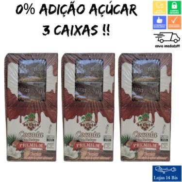 Imagem de 45 Cocada Artesanal Premium Com Chocolate 0% de Adição de Açúcar 15x40