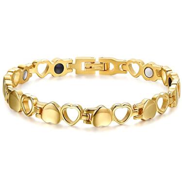 Imagem de suhang Pulseira Charmosa De Cristal Joia Feminina De Aço Inoxidável Joias De Ouro Presente Para Meninas