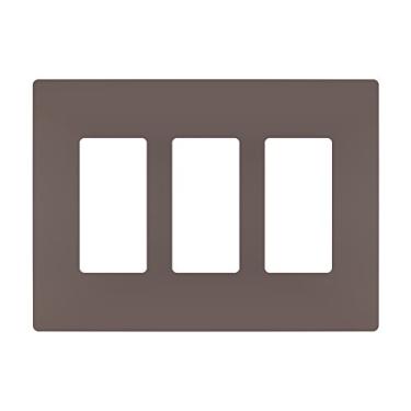Imagem de Legrand placa de parede radiante sem parafusos 3 entradas para decoração de balancim, acabamento em bronze escuro