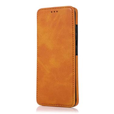 Imagem de Capa carteira para Samsung Galaxy S21/S21 Plus/S21 Ultra, capa flip de couro magnético com suporte para cartão com proteção de TPU absorvente de choque, marrom 2, S21 6,2 polegadas