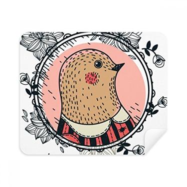 Imagem de Pano de limpeza de tela com estampa de desenho de flor de pombo, 2 peças, tecido de camurça