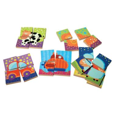 Imagem de Brinquedos Educativos - Quebra Cabeça Blocos 24 Peças