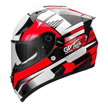 Imagem de Capacete Moto GP Tech Flag Viseira solar interna (61, Vermelho c/branco)