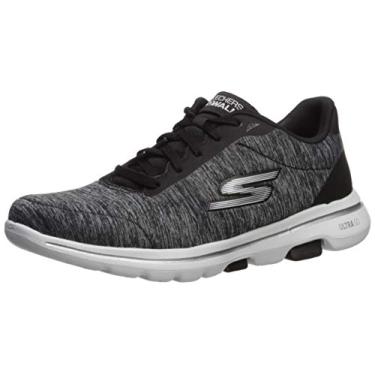 Imagem de Skechers Go Walk 5 True feminino, Preto/branco, 38