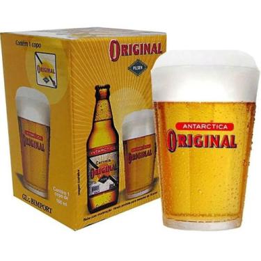 Imagem de Copo Americano Em Vidro Para Cerveja Antarctica Original Chopp 190ml -