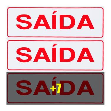 Imagem de Combo 10 Placas De Sinalização Saída 30x10 Acesso - S-225/1 F9e