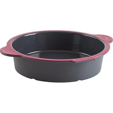 Imagem de Trudeau Forma de bolo redonda estrutural em silicone, cinza/rosa