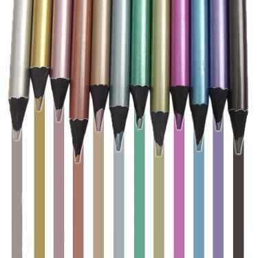 Imagem de Lápis de desenho colorido Chironal, 12 peças, metálico, não tóxico, 12 cores, desenho, lápis de cor