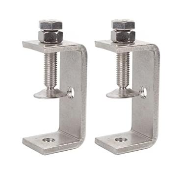 Imagem de Sonny Brook Hams Kyien 2Pcs 304 Stainless Steel C Clamp 65MM Heavy Duty C Clamp Woodworking Building Tiger Clamp Adjustable Wide Jaw Opening C Clamp, Silver