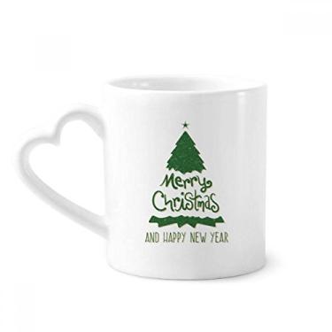 Imagem de Feliz Natal Árvore Verde Ilustração Caneca Café Cerâmica Copos Copo Coração Vidro