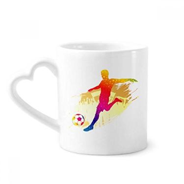 Imagem de Caneca empática de tiro para atletas de futebol americano caneca de café cerâmica copo de coração de vidro